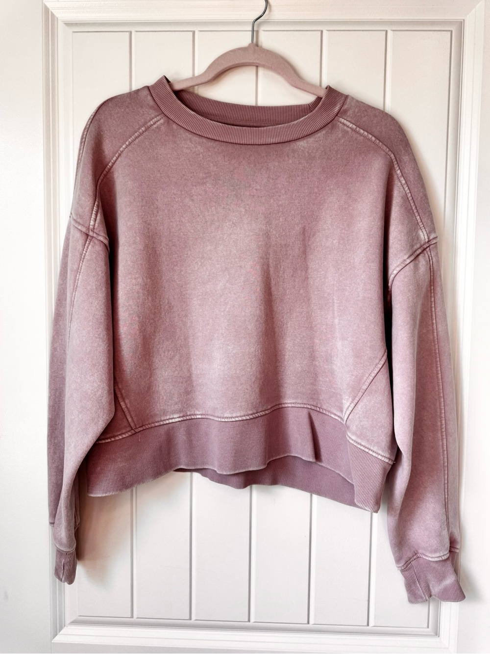 Washed Dusty Pink Crewneck Sweatshirt